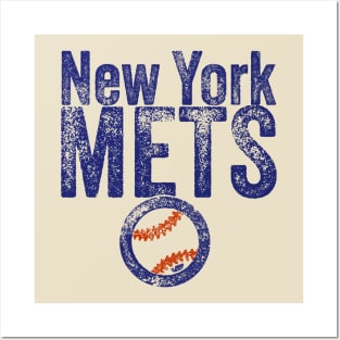 Mets Baseball Weathered Posters and Art